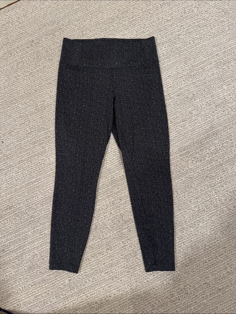 Athleta Black Ribbed High-Rise Leggings